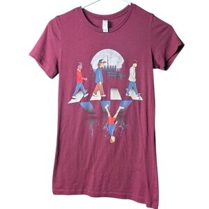 Stranger Things Netflix Bella Canvas Maroon Tee Adult Unisex Medium Cotton Shirt